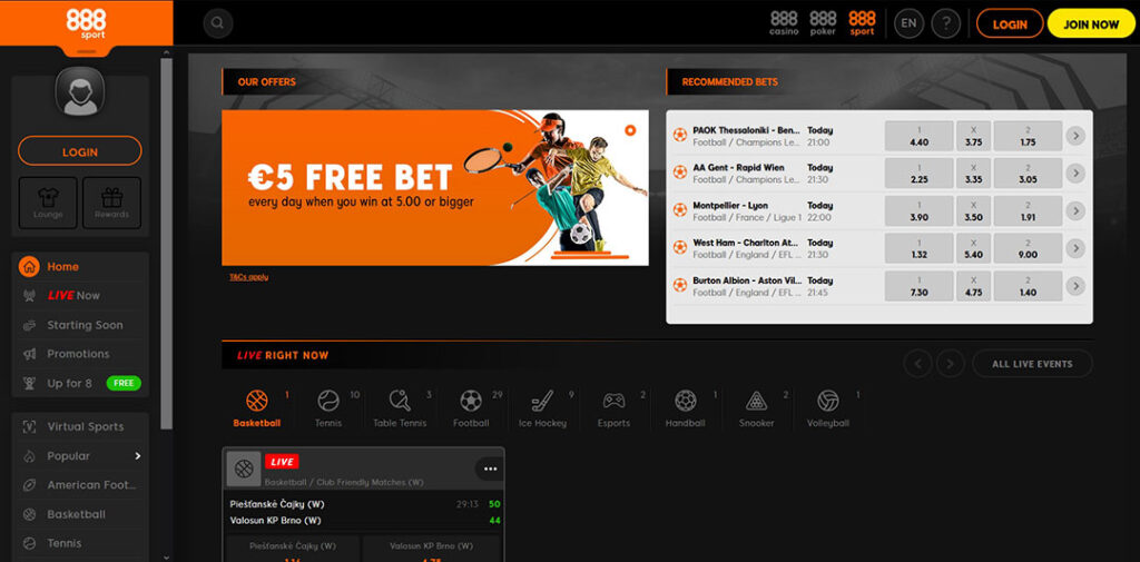 888Sport betting exchange in India.